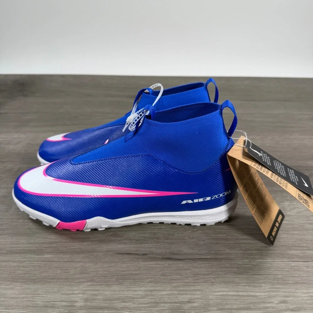 GS Nike Jr Mercurial Superfly 10 Academy Turf High Soccer Shoes FQ8310 446 Sz 6Y